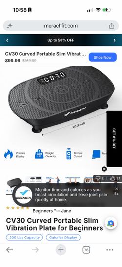 MERACH Vibration Plate Exercise Machine Whole Body Workout Power Vibrate Fitness Platform Vibration Weight