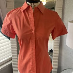 Light orange dress blouse $15