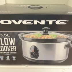Ovente  3.5 L Slow Cooker With Tampered Glass Lid
