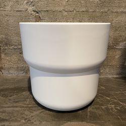 Large White Plant Pot 10.8” D x 10.2” H