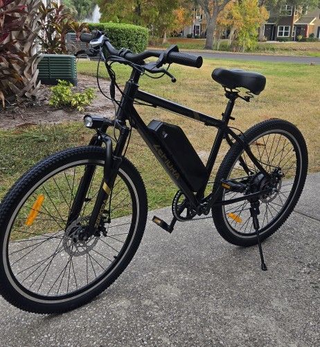 Black Electric Bicycle 48v 26in Tires
