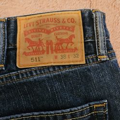 LEVI'S 511 BLUE JEANS,MEN'S 38X32 
