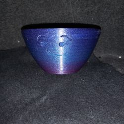 Glittering Blue and Purple Smirk Little Bowl