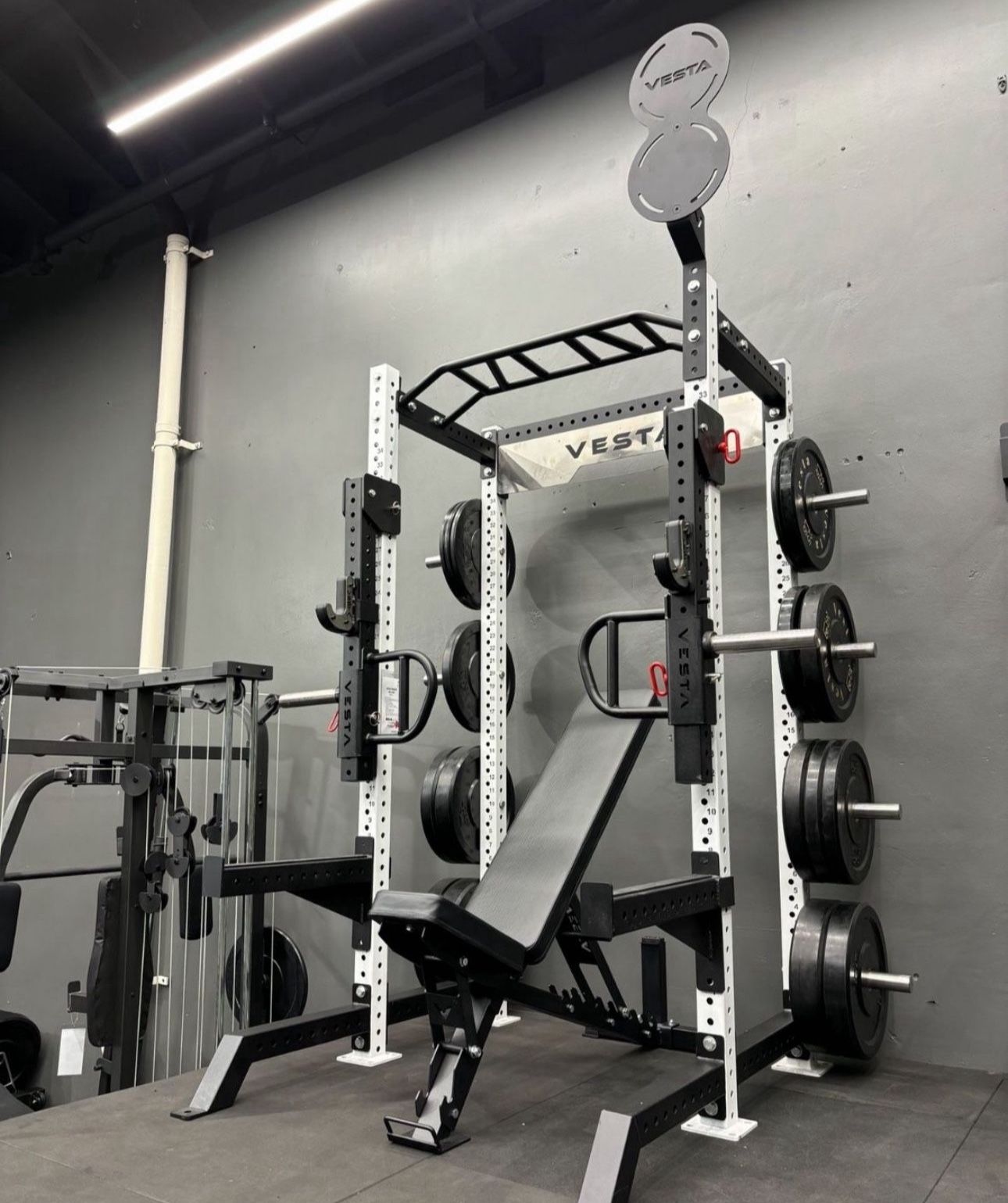 Half Rack DEAL Adjustable Jammer Arms Adjustable Bench Olympic - Main Image