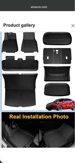 tesla model y juniper 10 pcs floor mat set
