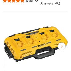 DeWalt 12V/20V/60V Max 4 Port Lithium Battery Charger Station With Rapid Fast Charge New 