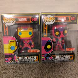 Funko Pop Pops SpongeBob SquarePants Iron Man Deadpool Blacklight Target Exclusive