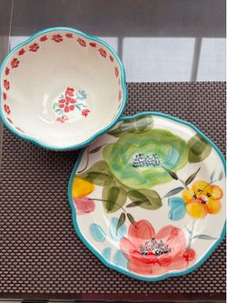 Pioneer Woman Plate and Bowl