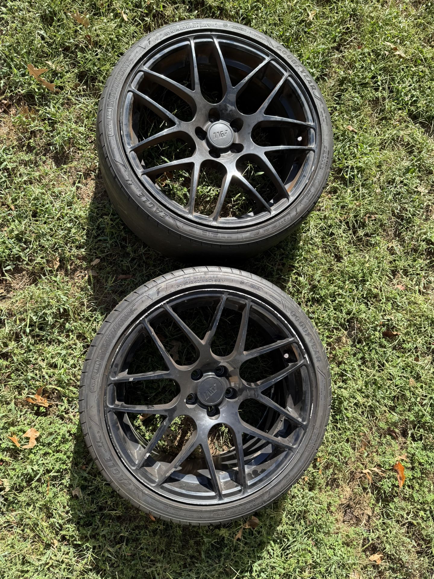 Set Of Gloss Black American Muscle Racing Wheels
