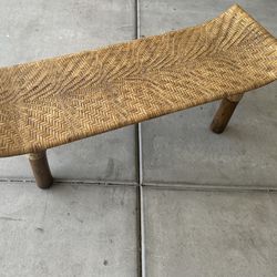 Vintage Bamboo Bench 