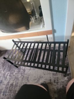 Black wooden shoe rack
