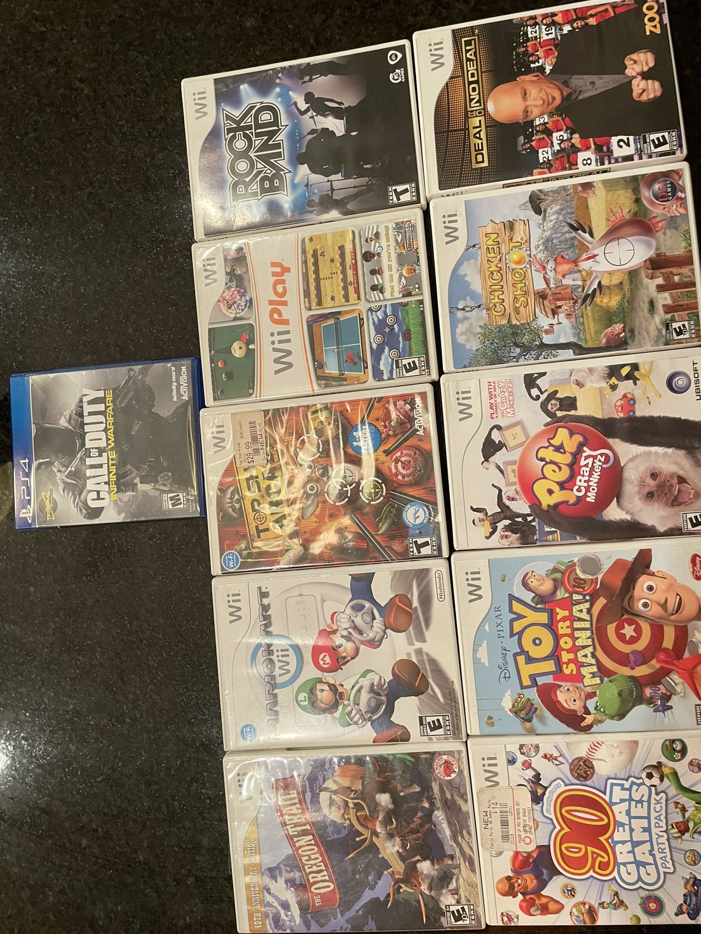 Wii Games & (1) PS4 Game