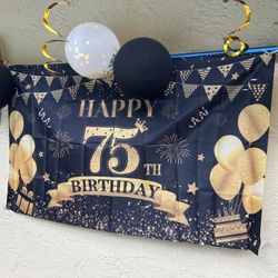 75th Birthday Banner