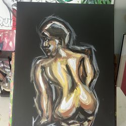 In The Nude Original Painting 16x20