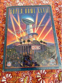 Super Bowl XXVII Program, Pasadena, CA, Cowboys vs Bills