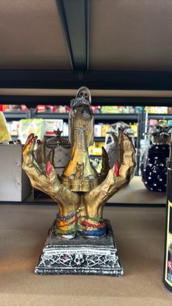 Estatua de La Santa Muerte Dorada Oro Gold