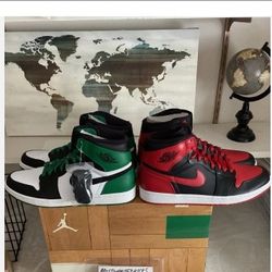 DS 2009 Nike Air Jordans Retro 1 OG High Bulls Celtics 60 PT Pack