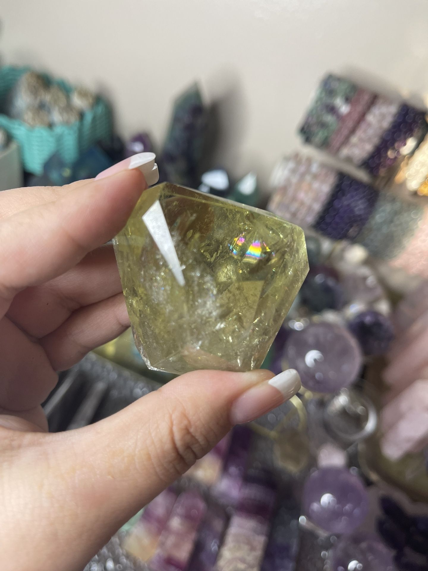 Citrine Crystal Quartz Freeform. 