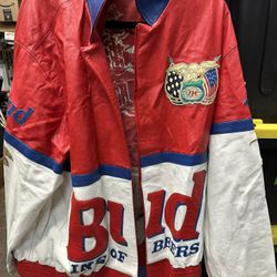Vintage Jacket No buttons and the arm is cropped look at the photo Budweiser #S7