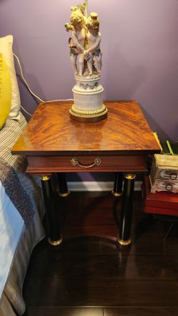 Biedermeier Side End Table Nightstand (2 TABLE)