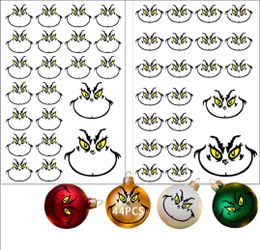 Brand new Christmas Stickers 44 Pcs, 22 One-Piece and 22 Two-Piece Designs
For Flat & Curved Surfaces - Two-Piece Design Fits Ornaments with Fewer Wri