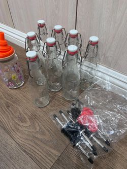 Glass bottles for making drinks storage syrups etc