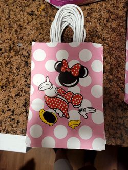 Minnie Mouse Gift Bags And Straws