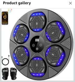 Music Boxing Machine for Adults,Bluetooth Smart Boxing Traineing Machine,Wall Target Punching Workout for Kids,Reflex Training Suitable for Home,Offic