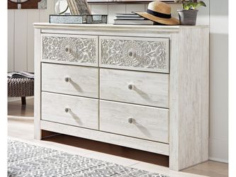 Paxberry Whitewash Dresser (40" H)