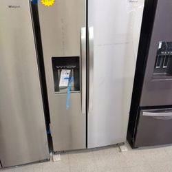 WHIRLPOOL COUNTER DEPTH SIDE BY SIDE REFRIGERATOR OPEN BOX ITEM DM