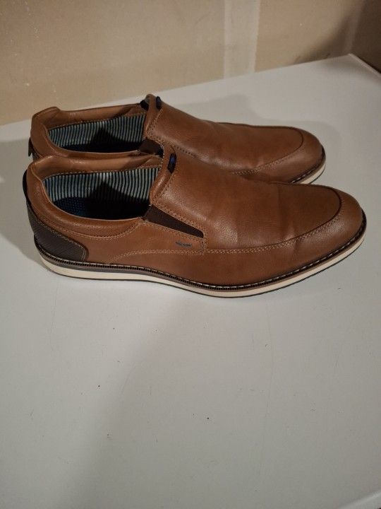 Nunn Bush Comfort Gel Mens Size 10 M Brown Leather Dress Loafer Shoes (contact info removed)0