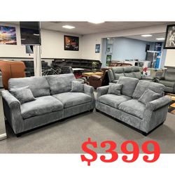 Corduroy  2 Piece Living Room Sofa And Loveseat Set - Limited Time Offer 