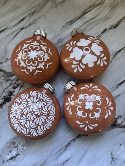 Talavera Inspired Plastic Ornament 