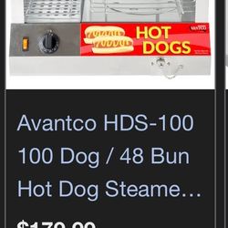 100 Hotdog/Bun Steamer 