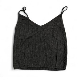 Kendall & Kylie Black Ribbed Knit Cami Tank Top Size S