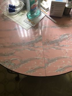 Iron table with 4 chairs good condition