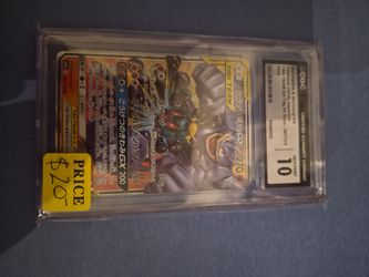 CGC 10 Gem Mint Marshadow & Machamp GX Japanese Pokemon Card