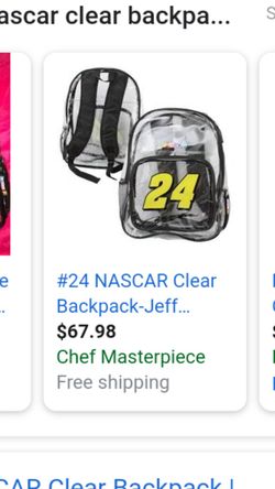 Clear jeff gordon backpack