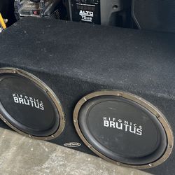 2 12 inch Hifonics Subwoofers 1600W Sealed Box