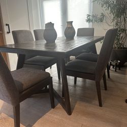 6 Seat Dining Set + credenza Set