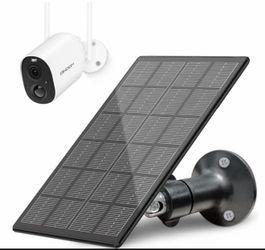 Small solar panel for rechargeable camera / doorbell