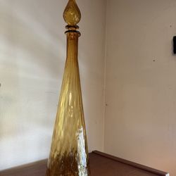 vintage Amber bottle decanter