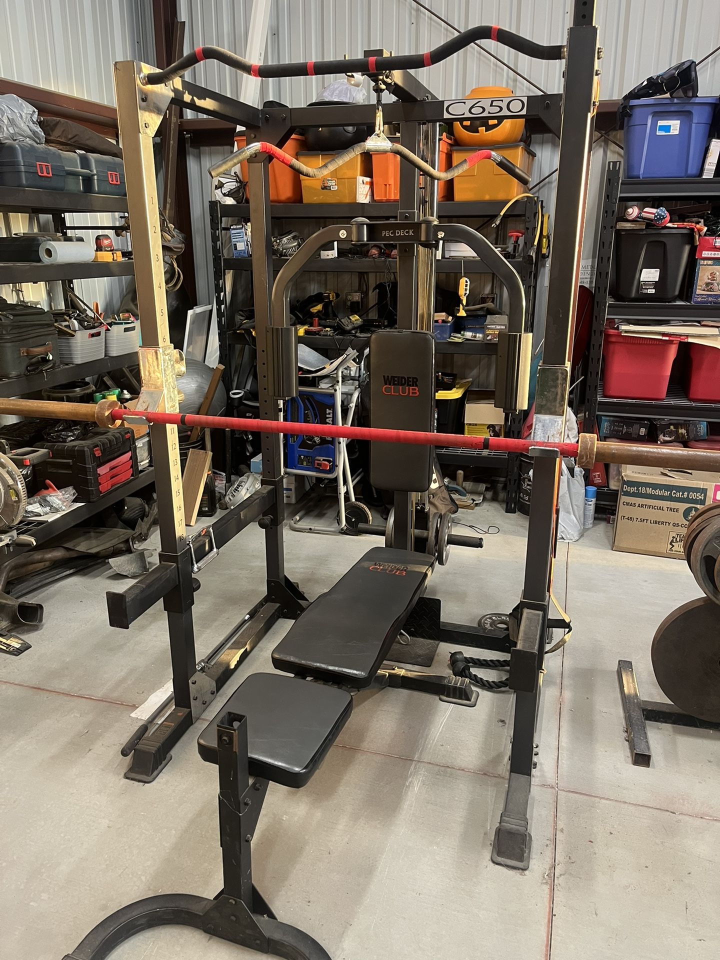 Full Rack Weight Sent With Cables And Spin Bike 