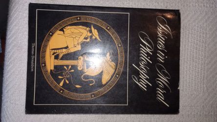 1986 paperback edition of Issues in Moral Philosophy by Thomas Donaldson, published by McGraw-Hill.The cover art features an Ancient Greek illustratio