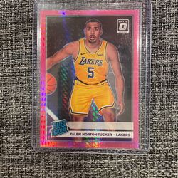 2019-20 Donruss Optic Talen Horton-Tucker Pink Hyper Prizm Rated Rookie No. 151