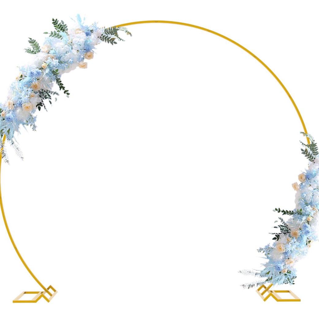 8FT Gold Round Backdrop