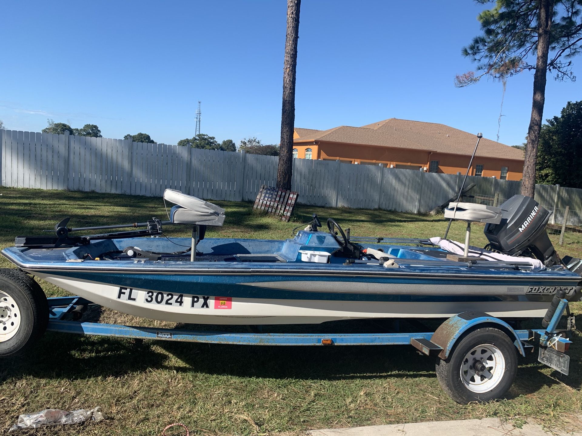 15.5 ft fox craft bass boat for Sale in Wesley Chapel, FL OfferUp