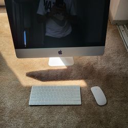 Apple iMac Desktop Computer w/ Keyboard Mouse & Power Cable Working