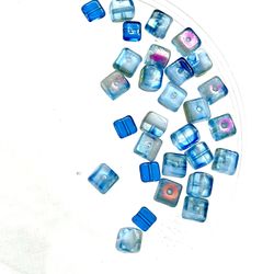 Lot Of Blue Glass Beads 