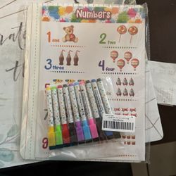 Learning Alphabet & Addition Board With Dry Erase Markers
